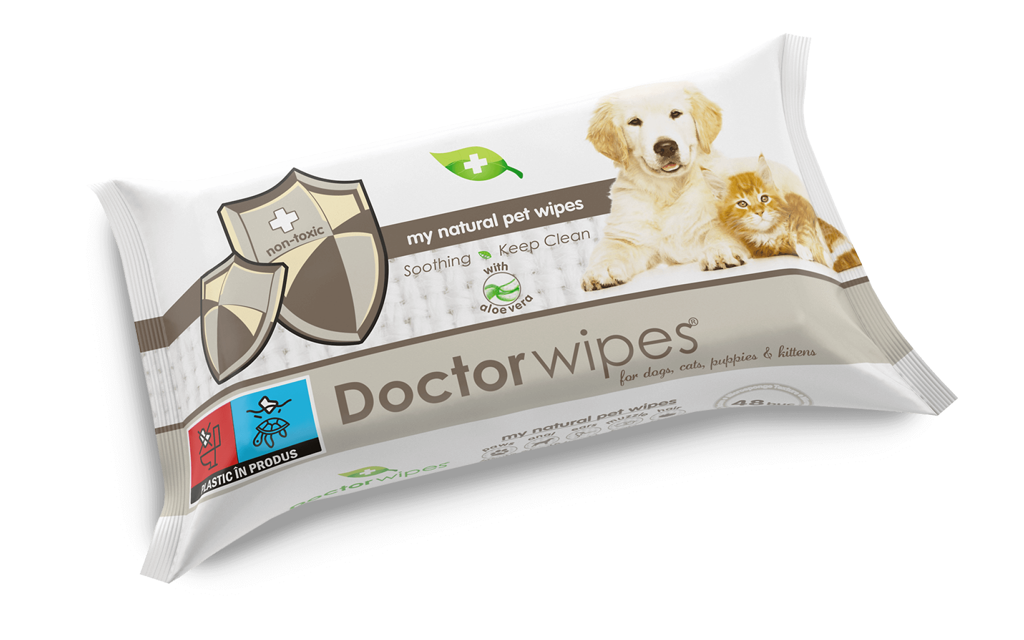 Dr. Wipes PETS - 48 buc - Servetele umede fara capac